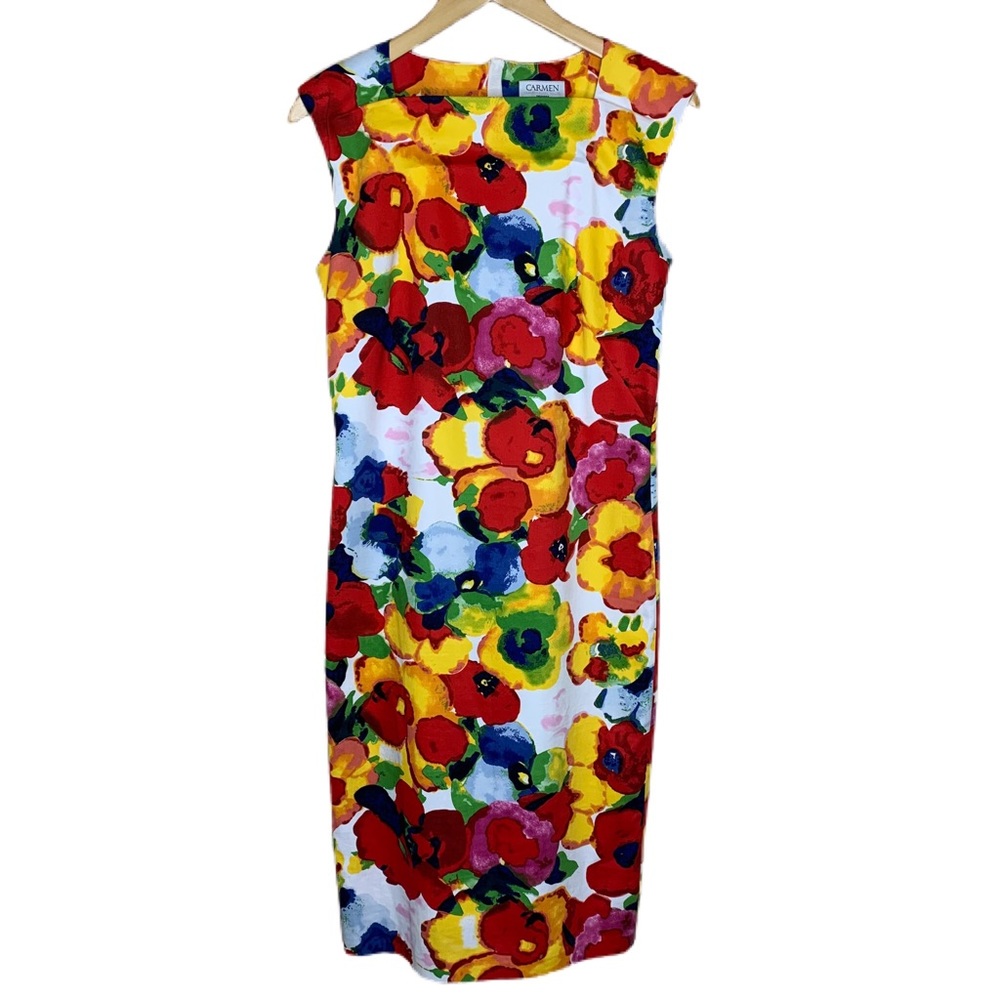 CARMEN Carmen‎ Marc Valvo Floral Bodycon Dress